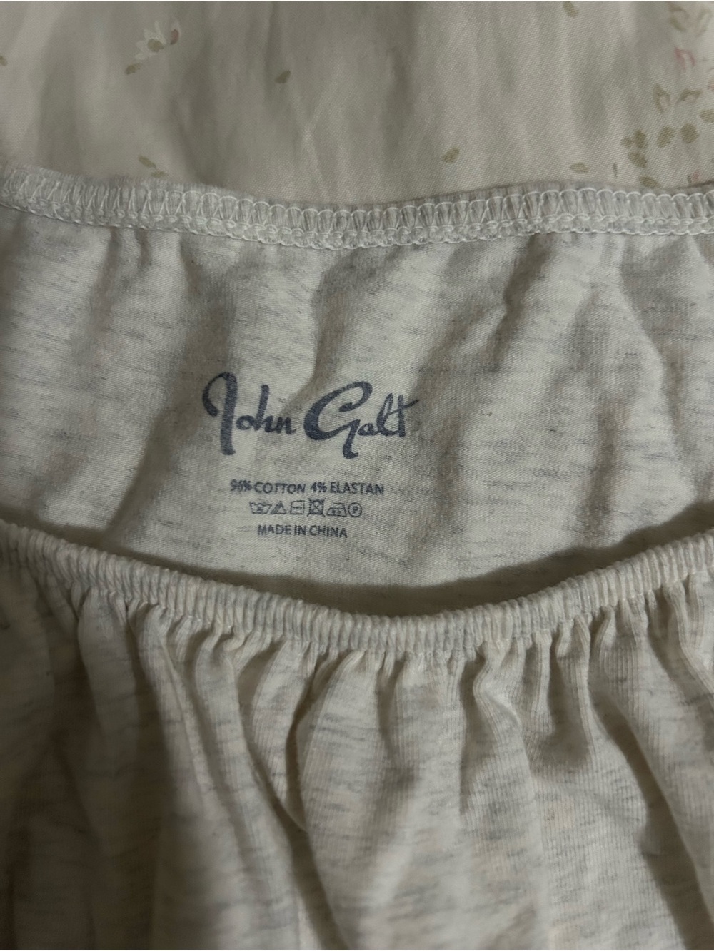 John Galt Light Gray Casey Ruched Top - Picture 2 of 7